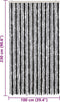 vidaXL - Vliegengordijn - 100x230 - cm - chenille - grijs - en - zwart