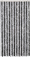 vidaXL - Vliegengordijn - 100x230 - cm - chenille - grijs - en - zwart