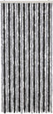 vidaXL - Vliegengordijn - 100x230 - cm - chenille - grijs - en - zwart