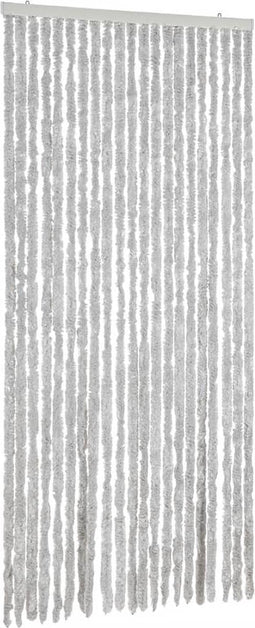 vidaXL - Vliegengordijn - 100x230 - cm - chenille - grijs