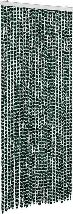 vidaXL - Vliegengordijn - 100x230 - cm - chenille - groen - en - wit