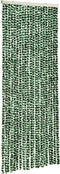 vidaXL - Vliegengordijn - 100x230 - cm - chenille - groen - en - wit