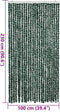 vidaXL - Vliegengordijn - 100x230 - cm - chenille - groen - en - wit