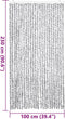 vidaXL - Vliegengordijn - 100x230 - cm - chenille - lichtgrijs - en - donkergrijs