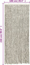 vidaXL - Vliegengordijn - 100x230 - cm - chenille - lichtgrijs - en - donkergrijs