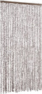 vidaXL - Vliegengordijn - 100x230 - cm - chenille - taupe - en - wit