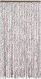 vidaXL - Vliegengordijn - 100x230 - cm - chenille - taupe - en - wit