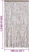 vidaXL - Vliegengordijn - 100x230 - cm - chenille - taupe - en - wit