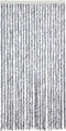 vidaXL - Vliegengordijn - 100x230 - cm - chenille - wit - en - grijs