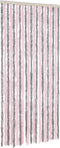vidaXL - Vliegengordijn - 100x230 - cm - chenille - zilvergrijs - en - roze