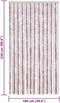 vidaXL - Vliegengordijn - 100x230 - cm - chenille - zilvergrijs - en - roze