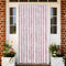 vidaXL - Vliegengordijn - 100x230 - cm - chenille - zilvergrijs - en - roze