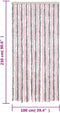 vidaXL - Vliegengordijn - 100x230 - cm - chenille - zilvergrijs - en - roze