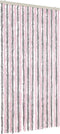 vidaXL - Vliegengordijn - 100x230 - cm - chenille - zilvergrijs - en - roze