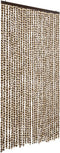 vidaXL - Vliegengordijn - 118x220 - cm - chenille - beige - en - bruin