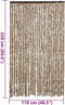 vidaXL - Vliegengordijn - 118x220 - cm - chenille - beige - en - bruin
