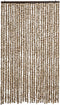 vidaXL - Vliegengordijn - 118x220 - cm - chenille - beige - en - bruin