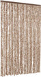 vidaXL - Vliegengordijn - 118x220 - cm - chenille - beige - en - donkerbruin