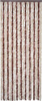 vidaXL - Vliegengordijn - 118x220 - cm - chenille - beige - en - lichtbruin