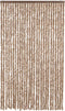 vidaXL - Vliegengordijn - 118x220 - cm - chenille - beige - en - donkerbruin