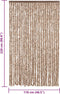 vidaXL - Vliegengordijn - 118x220 - cm - chenille - beige - en - donkerbruin