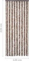 vidaXL - Vliegengordijn - 118x220 - cm - chenille - beige - en - lichtbruin