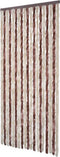 vidaXL - Vliegengordijn - 118x220 - cm - chenille - beige - en - lichtbruin