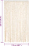 vidaXL - Vliegengordijn - 118x220 - cm - chenille - beige - en - wit