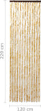 vidaXL - Vliegengordijn - 118x220 - cm - chenille - beige