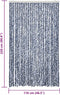vidaXL - Vliegengordijn - 118x220 - cm - chenille - blauw - en - wit