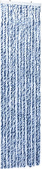 vidaXL - Vliegengordijn - 118x220 - cm - chenille - blauw - en - wit