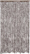vidaXL - Vliegengordijn - 118x220 - cm - chenille - bruin - en - wit