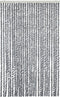 vidaXL - Vliegengordijn - 118x220 - cm - chenille - grijs - en - zwart-wit
