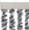 vidaXL - Vliegengordijn - 118x220 - cm - chenille - grijs - en - zwart-wit
