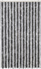 vidaXL - Vliegengordijn - 118x220 - cm - chenille - grijs - en - zwart