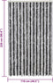 vidaXL - Vliegengordijn - 118x220 - cm - chenille - grijs - en - zwart