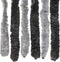 vidaXL - Vliegengordijn - 118x220 - cm - chenille - grijs - en - zwart