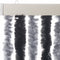 vidaXL - Vliegengordijn - 118x220 - cm - chenille - grijs - en - zwart