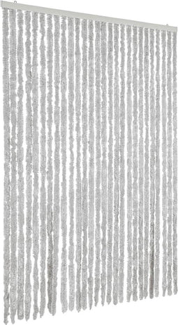 vidaXL - Vliegengordijn - 118x220 - cm - chenille - grijs