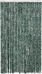 vidaXL - Vliegengordijn - 118x220 - cm - chenille - groen - en - wit