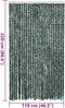 vidaXL - Vliegengordijn - 118x220 - cm - chenille - groen - en - wit