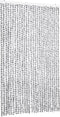 vidaXL - Vliegengordijn - 118x220 - cm - chenille - lichtgrijs - en - donkergrijs