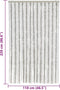 vidaXL - Vliegengordijn - 118x220 - cm - chenille - lichtgrijs - en - wit