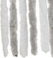vidaXL - Vliegengordijn - 118x220 - cm - chenille - lichtgrijs - en - wit