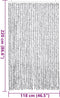 vidaXL - Vliegengordijn - 118x220 - cm - chenille - lichtgrijs - en - donkergrijs