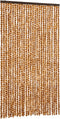vidaXL - Vliegengordijn - 118x220 - cm - chenille - okerkleurig - en - wit