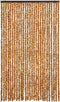 vidaXL - Vliegengordijn - 118x220 - cm - chenille - okerkleurig - en - wit