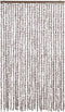 vidaXL - Vliegengordijn - 118x220 - cm - chenille - taupe - en - wit
