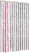 vidaXL - Vliegengordijn - 118x220 - cm - chenille - zilvergrijs - en - roze