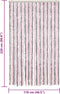 vidaXL - Vliegengordijn - 118x220 - cm - chenille - zilvergrijs - en - roze